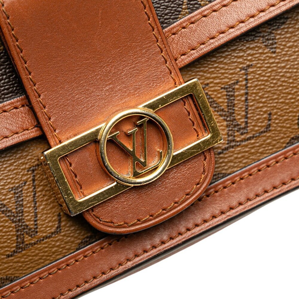 LOUIS VUITTON Authentic Brown Monogram Leather Dauphine Hobo Bag - Picture 6 of 10